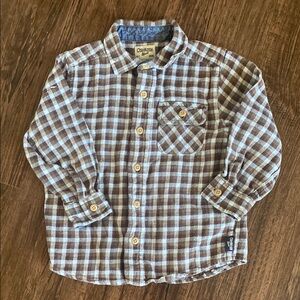 OshKosh B'gosh Brown Plaid Kids Shirt